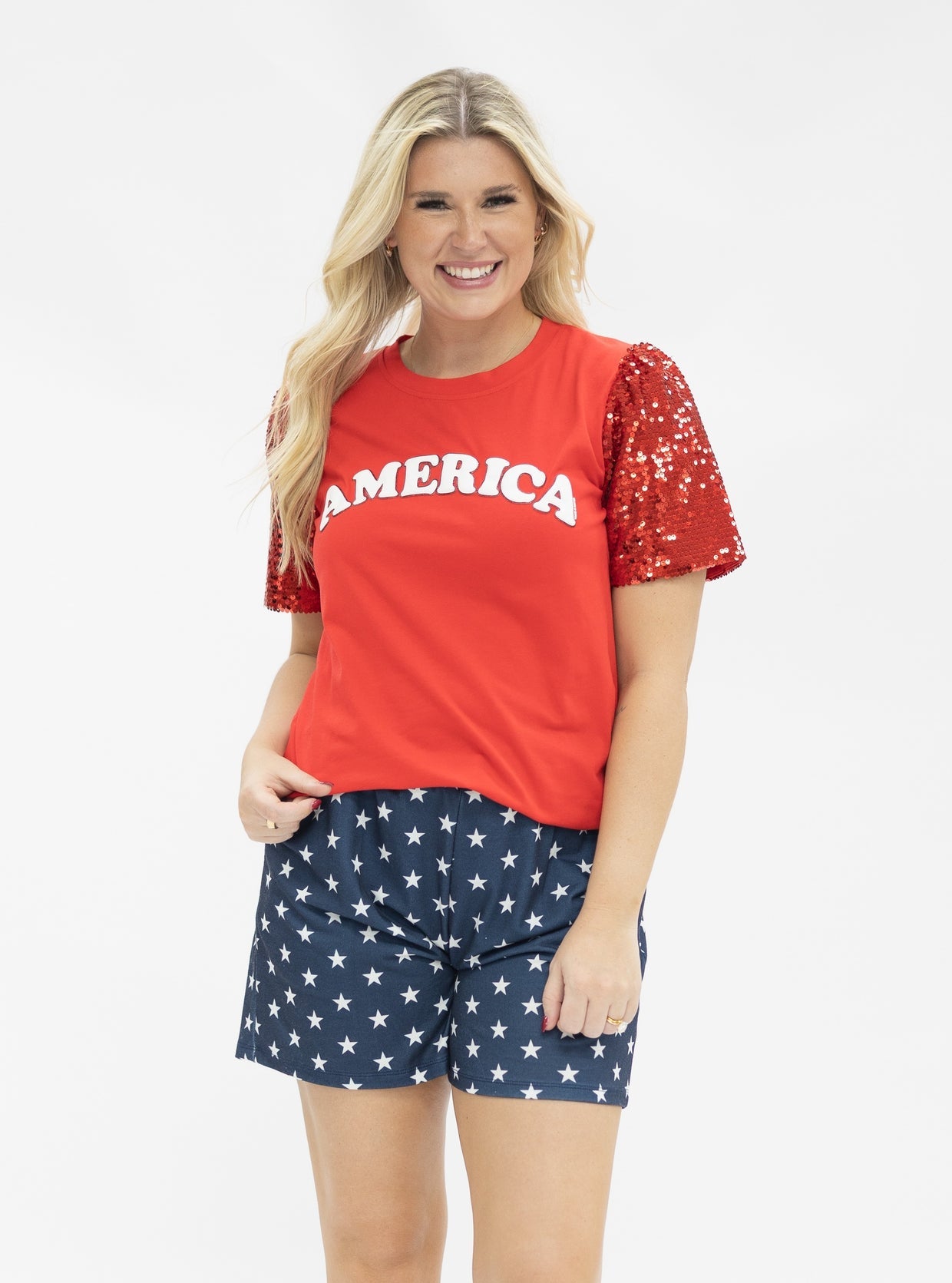 The Blue and White Star Shorts