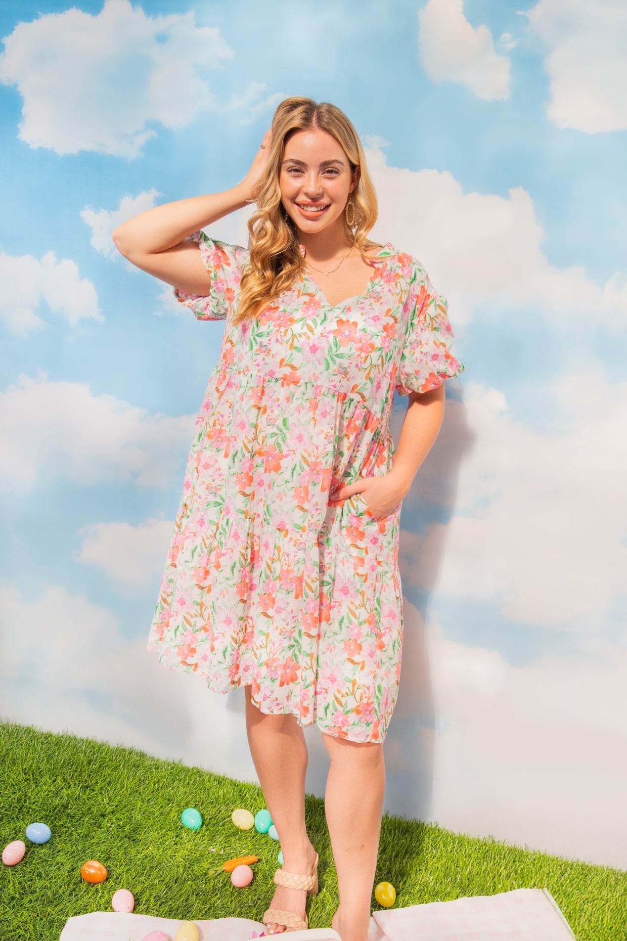 The Jeanette Watercolor Floral Dress