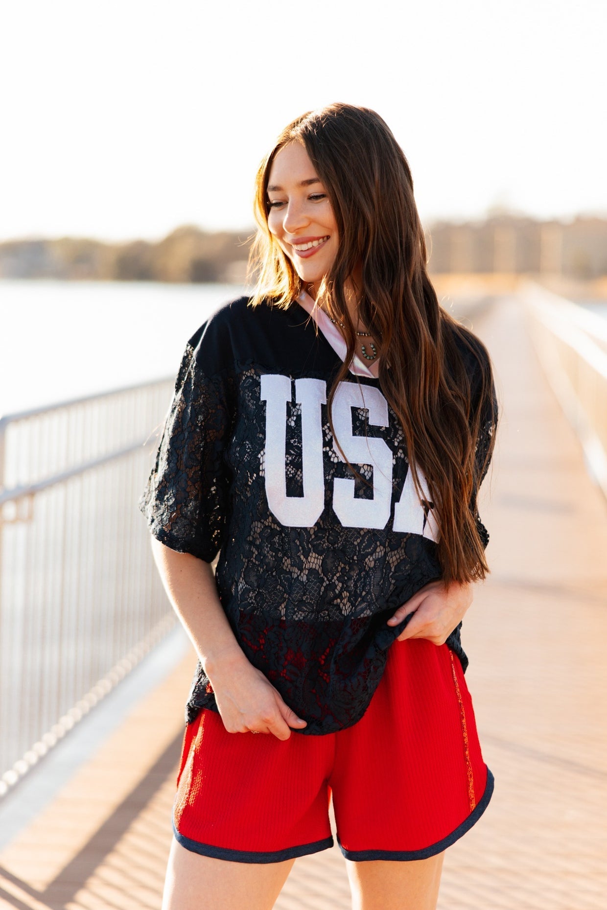 The USA Lace Jersey - Navy