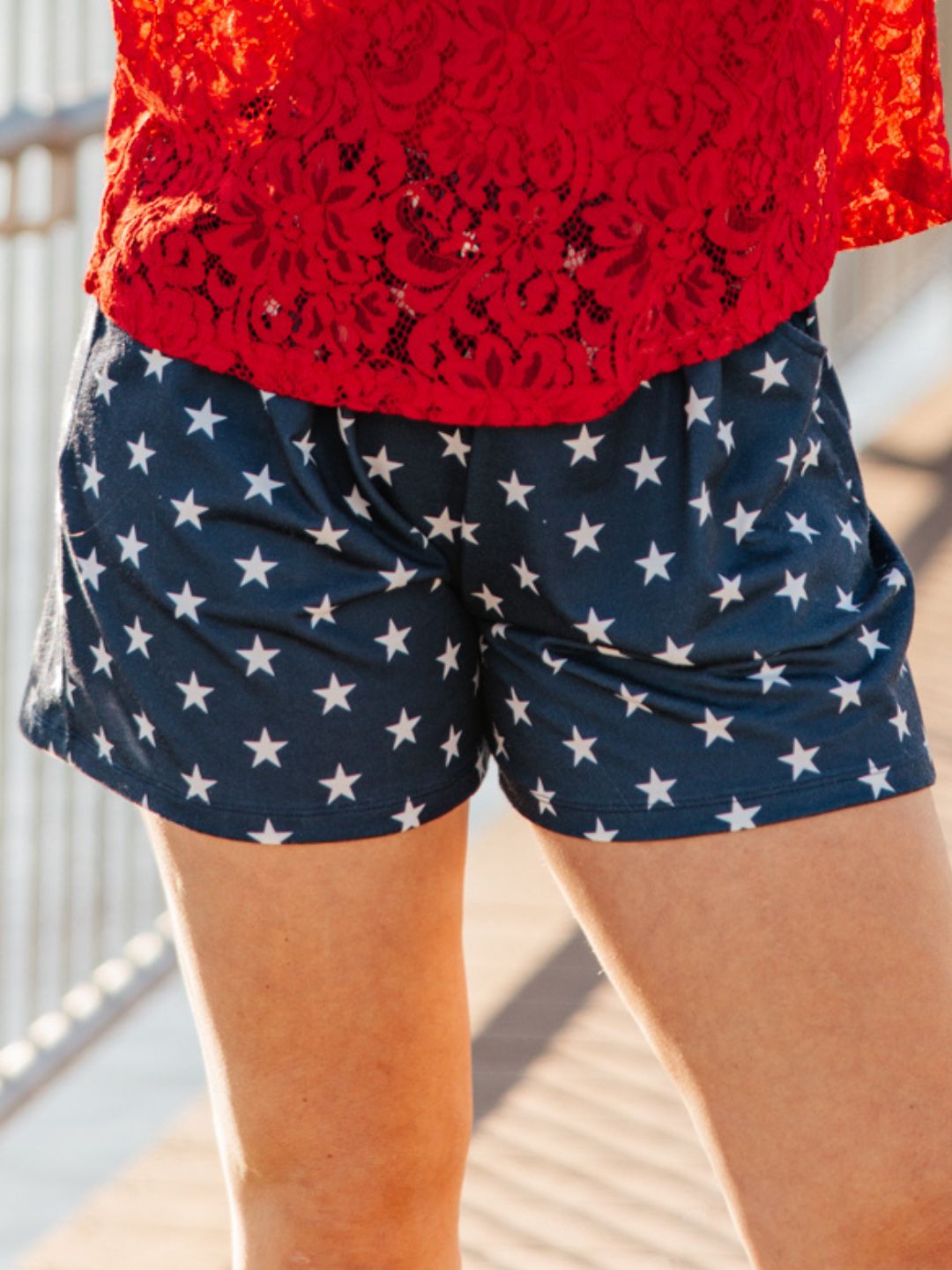 The Blue and White Star Shorts