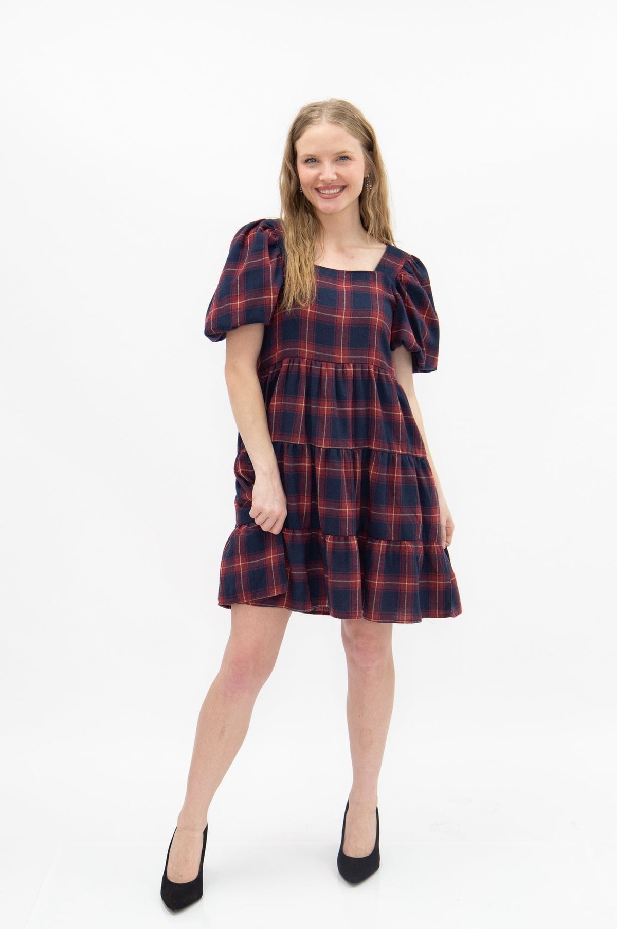 The Dolly Doll Flannel Dress - Plaid
