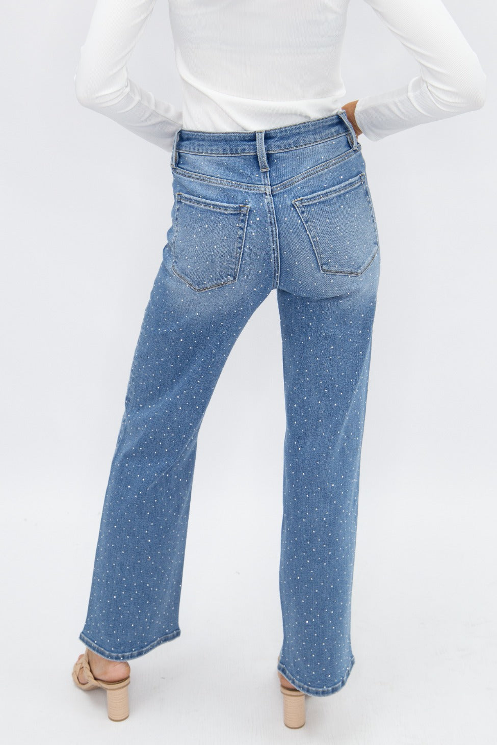 The Jensen Rhinestone Straight-Leg Jeans