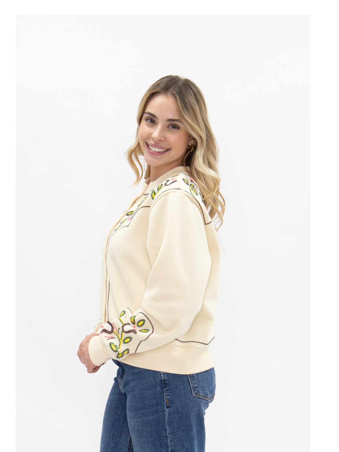 The Lainey Sequin Western Yoke Cardigan