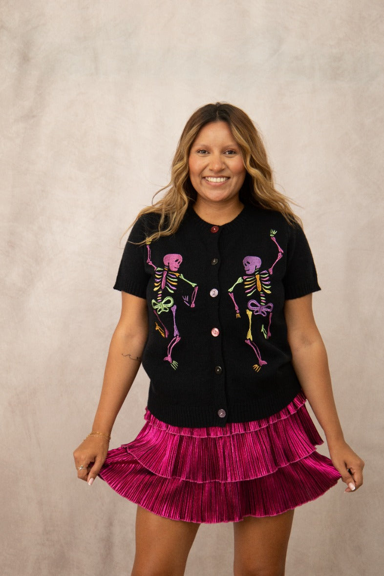 The Dancing Skeletons Halloween Cardigan