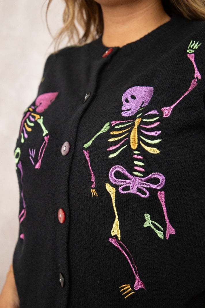 The Dancing Skeletons Halloween Cardigan