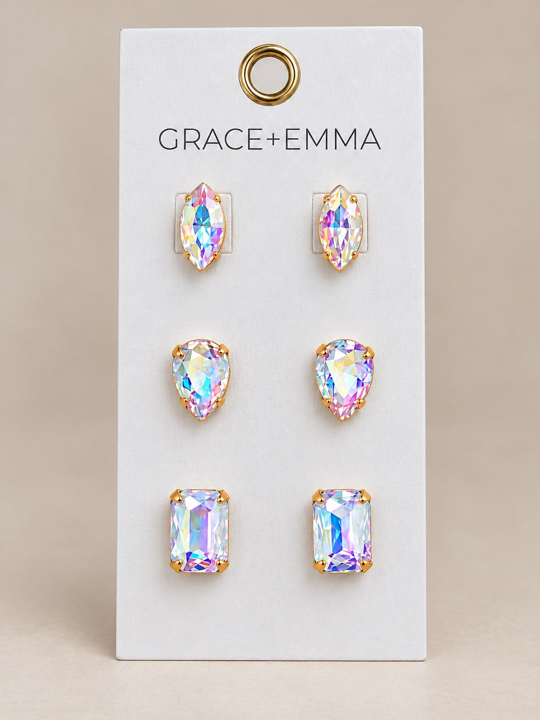 The Jenna Earring Stud Set - AB