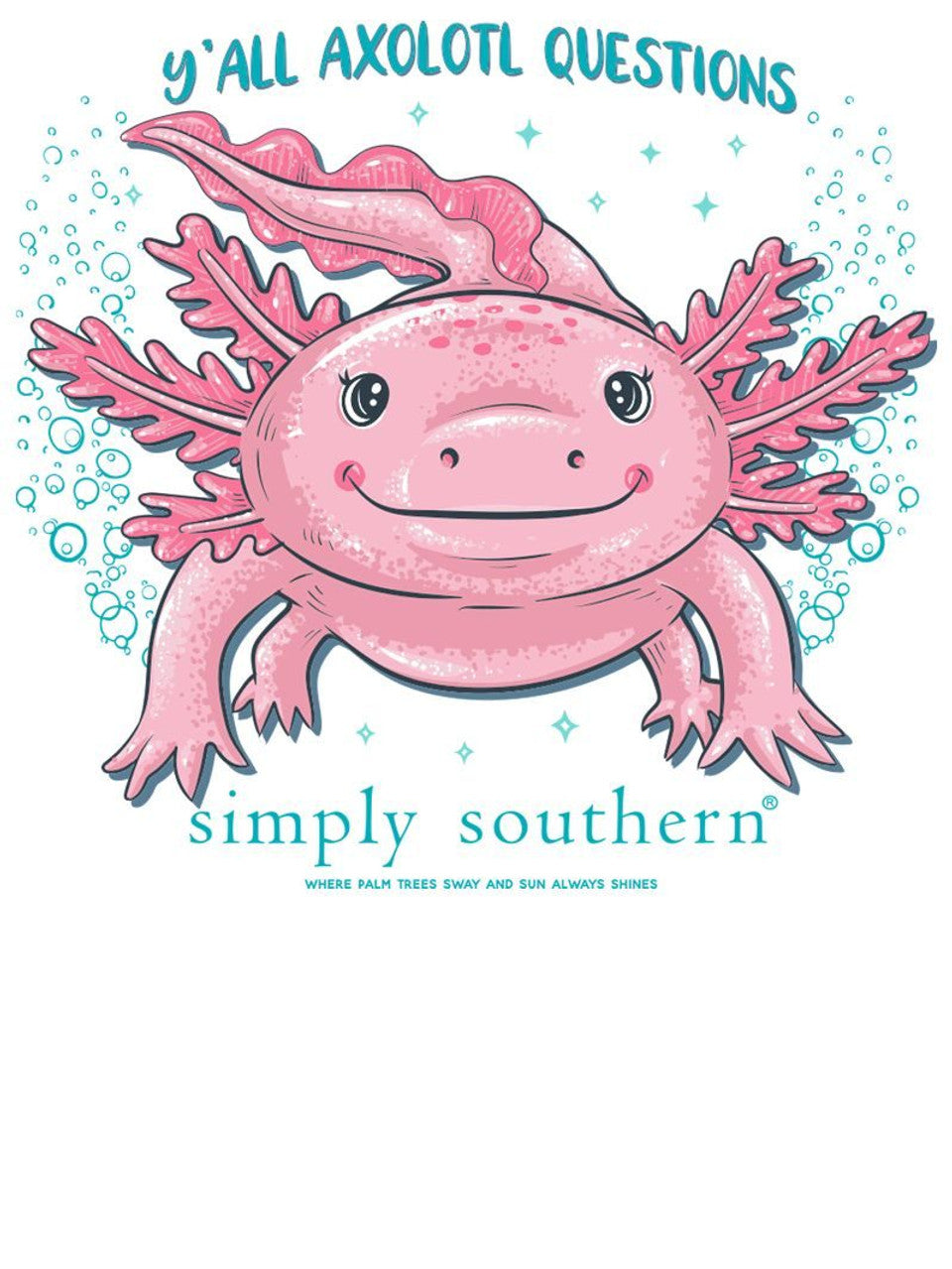 FINAL SALE - YOUTH - Simply Southern - Y'all Axolotl Questions SS Tee - 2024