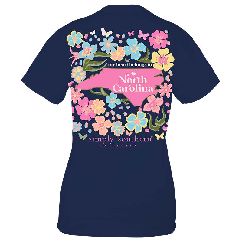 FINAL SALE - Simply Southern - My Heart Belongs to North Carolina SS Tee - 2024