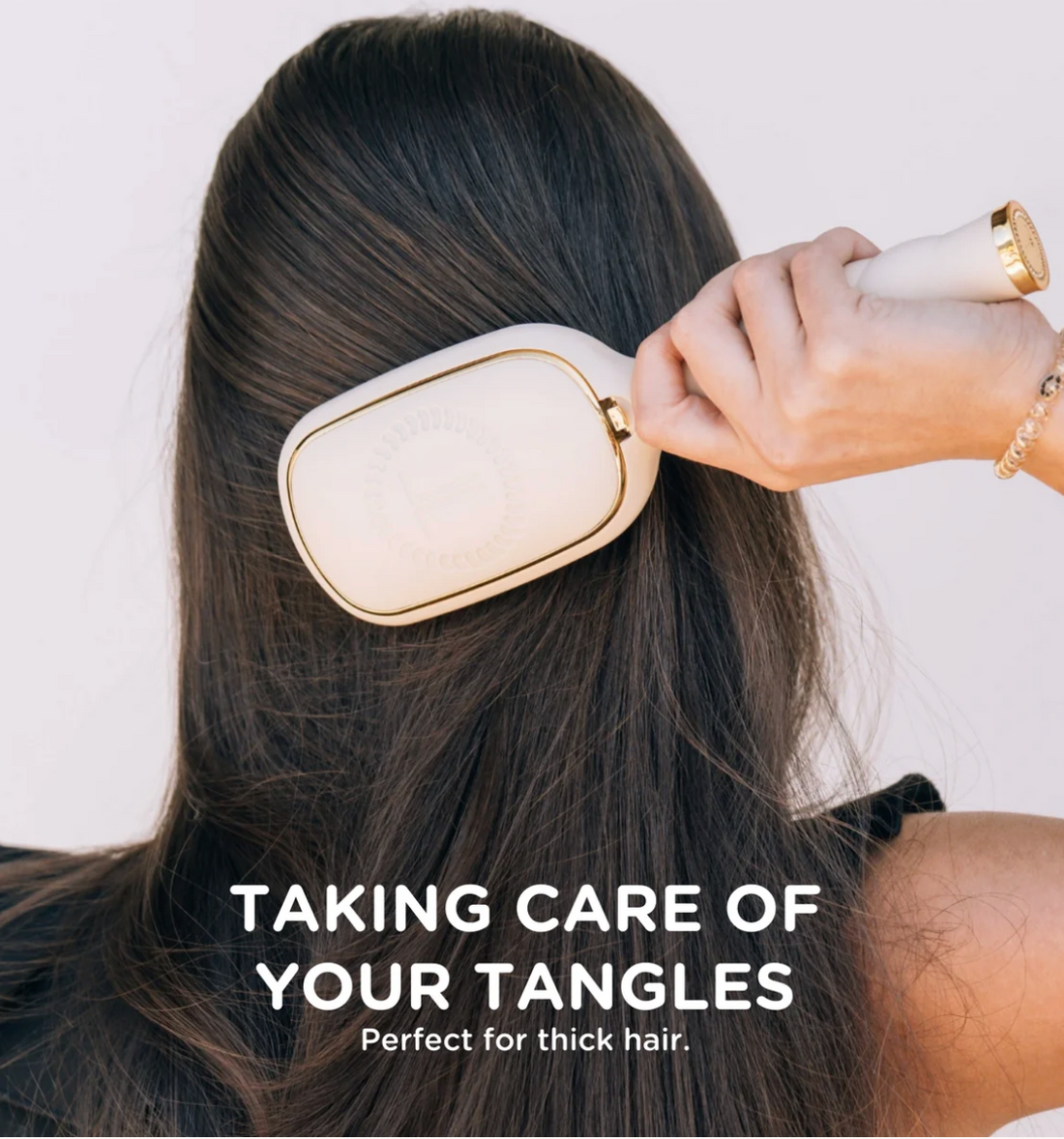 TELETIES - Detangler Hair Brush - Thick Hair – Tan