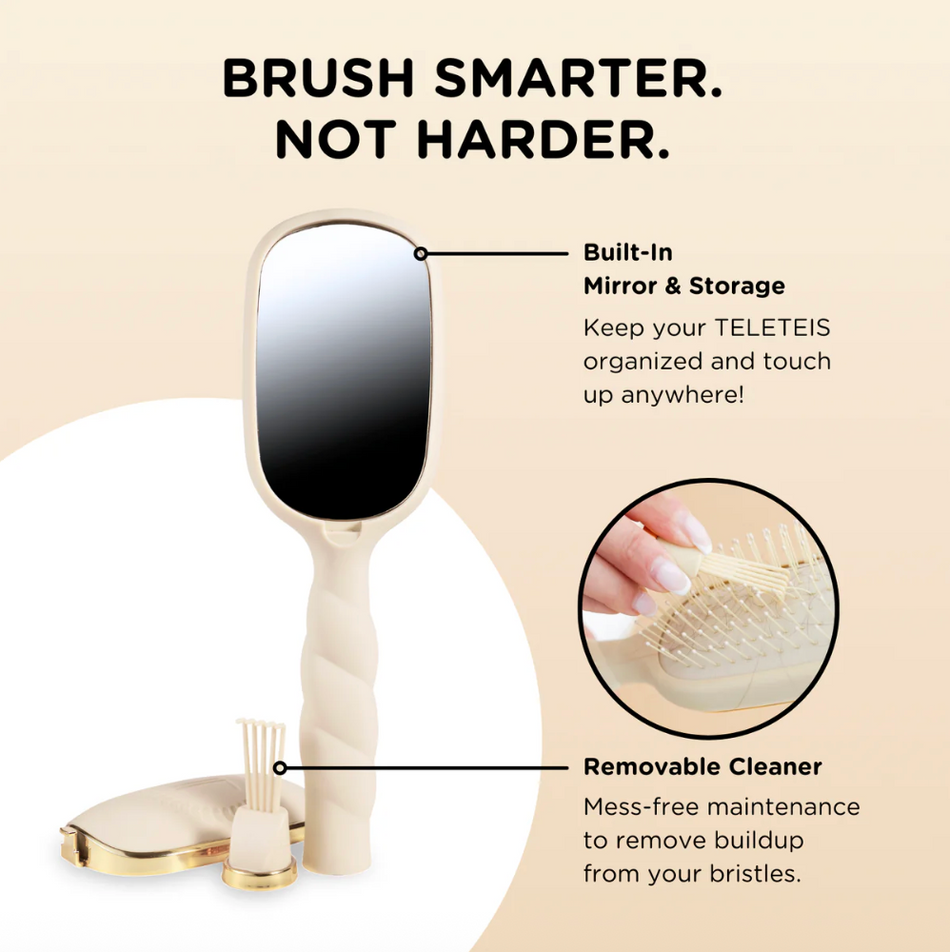 TELETIES - Detangler Hair Brush - Medium Hair – Tan