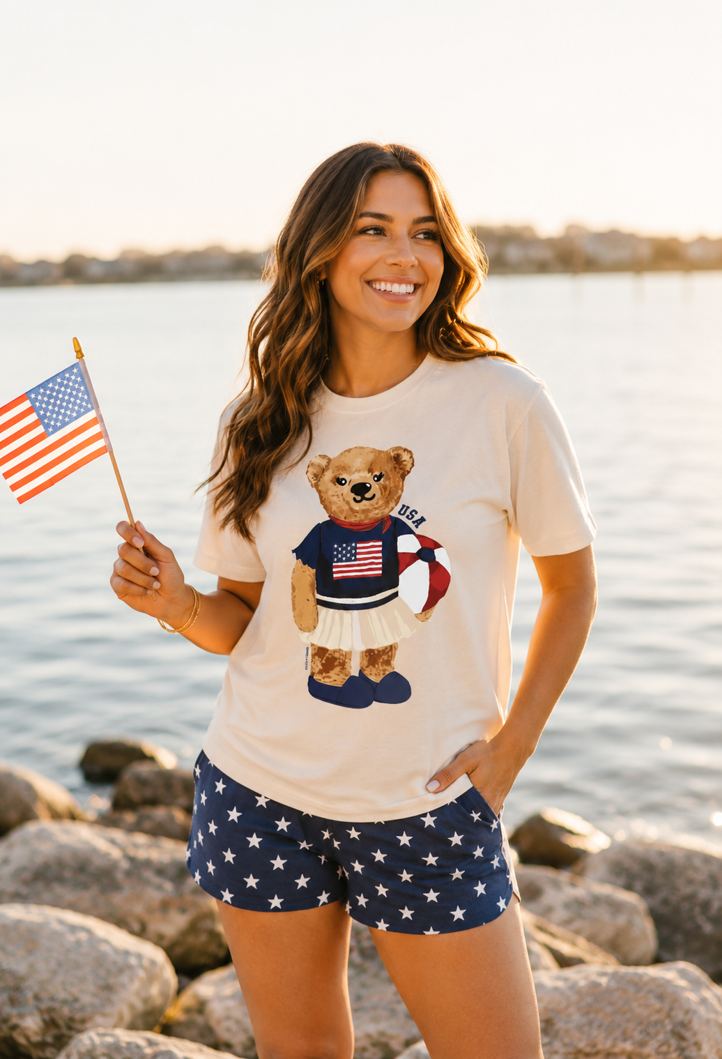 The USA Teddy Boxy Tee