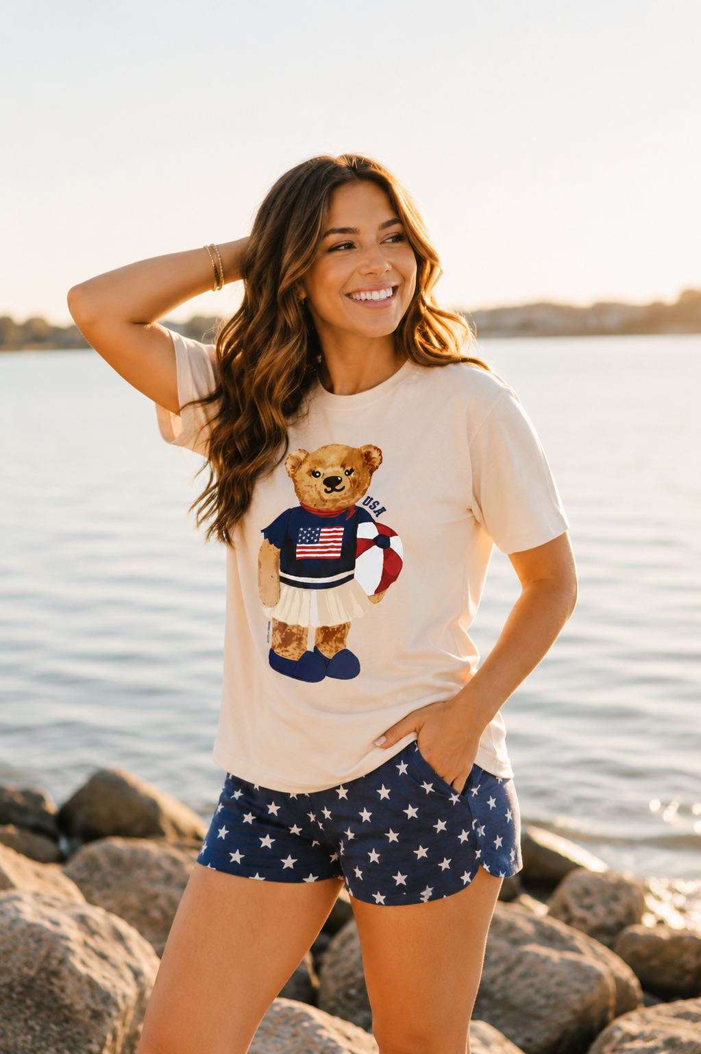 The USA Teddy Boxy Tee