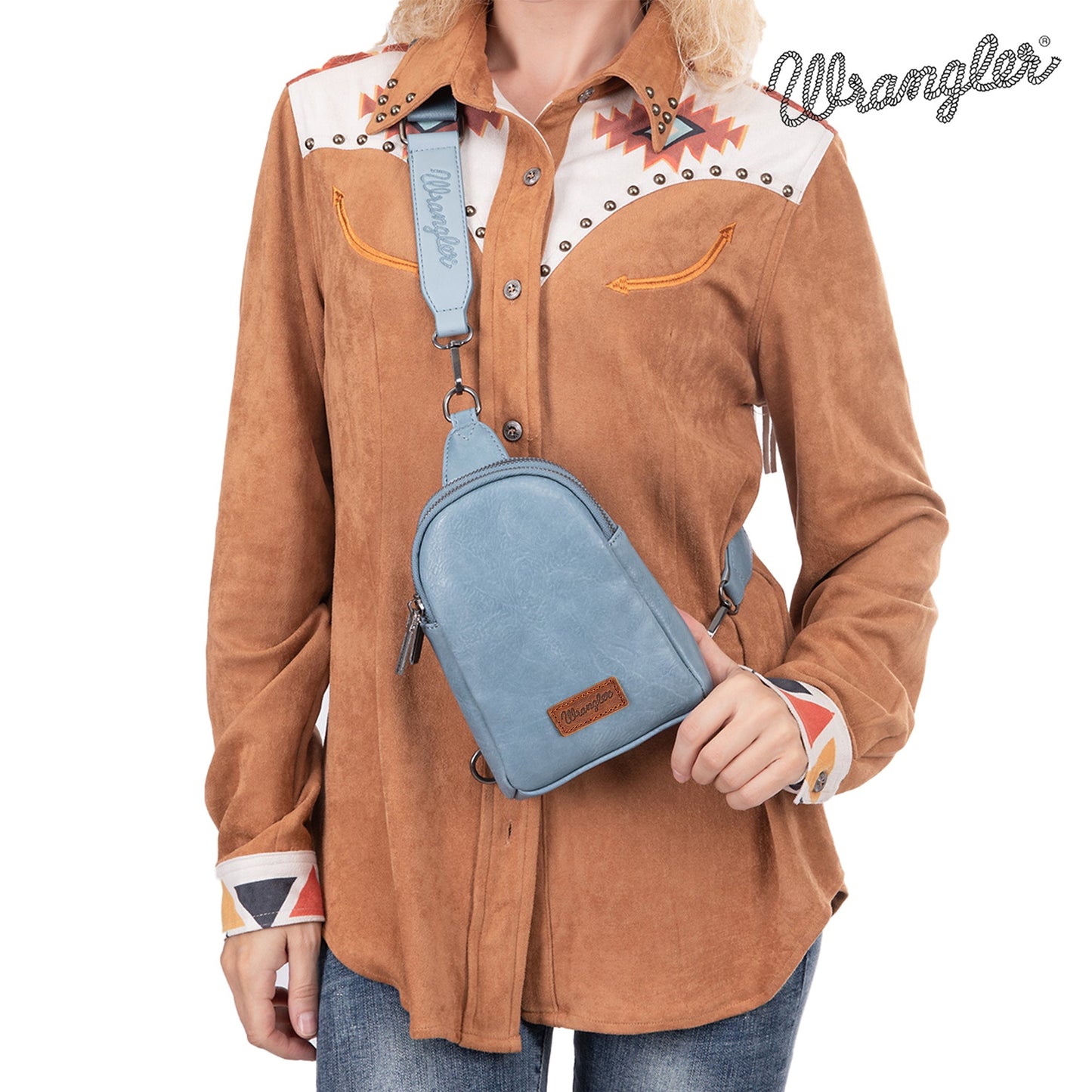 Montana West - Wrangler Sling Bag/Crossbody/Chest Bag - Jean