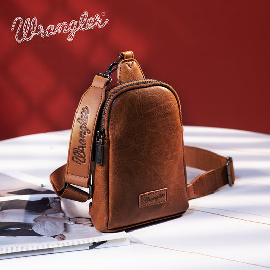 Montana West - Wrangler Sling Bag/Crossbody/Chest Bag - Light Brown