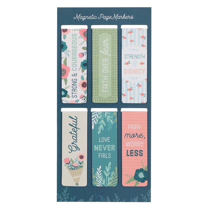 Floral Garden Magnetic Bible Bookmark Set