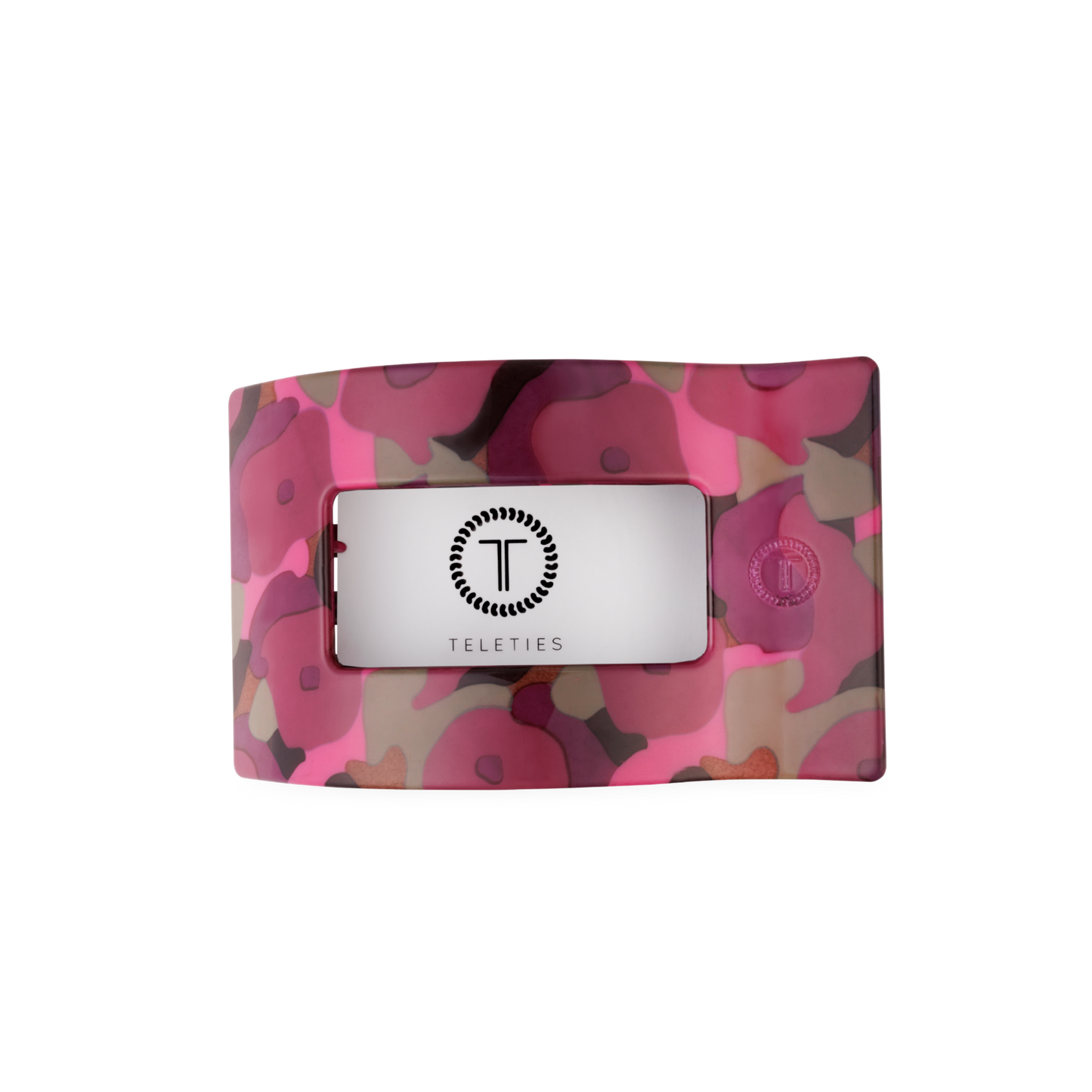 TELETIES - Medium Flat Rectangle Hair Clip - Garden Glam