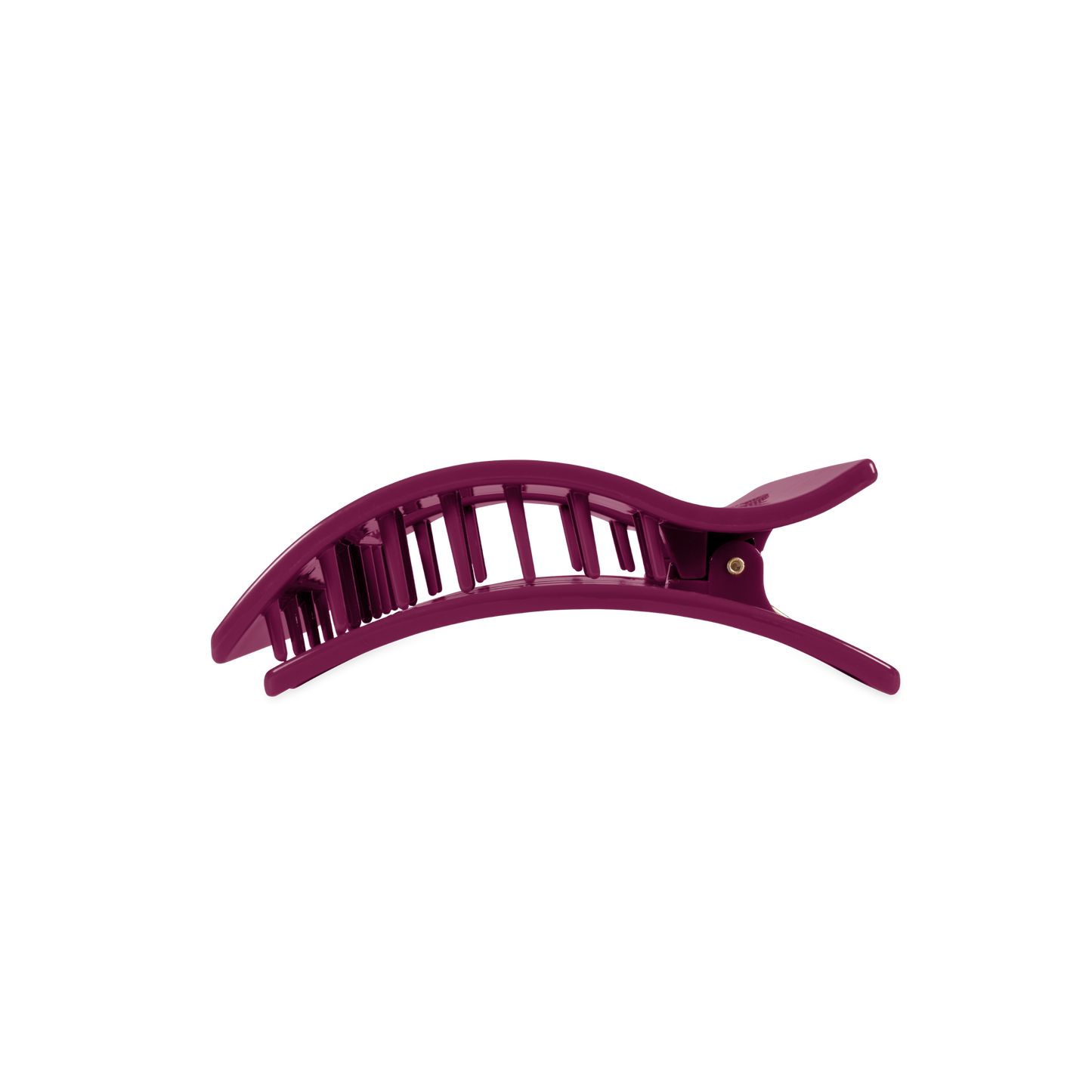 TELETIES - Medium Flat Rectangle Hair Clip - Mulberry