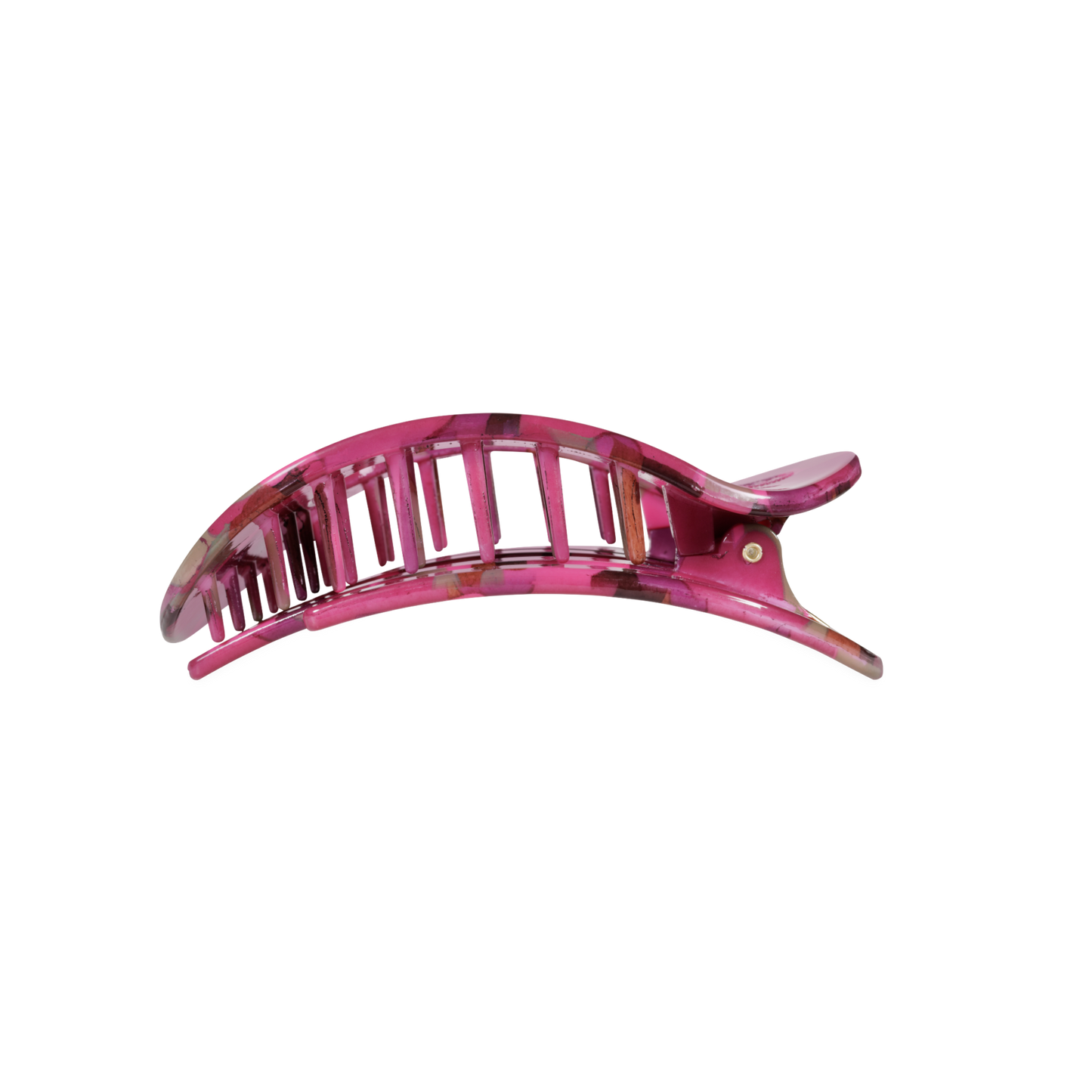 TELETIES - Medium Flat Round Hair Clip - Garden Glam