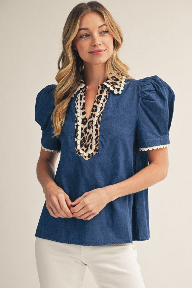 The Portia Denim Top