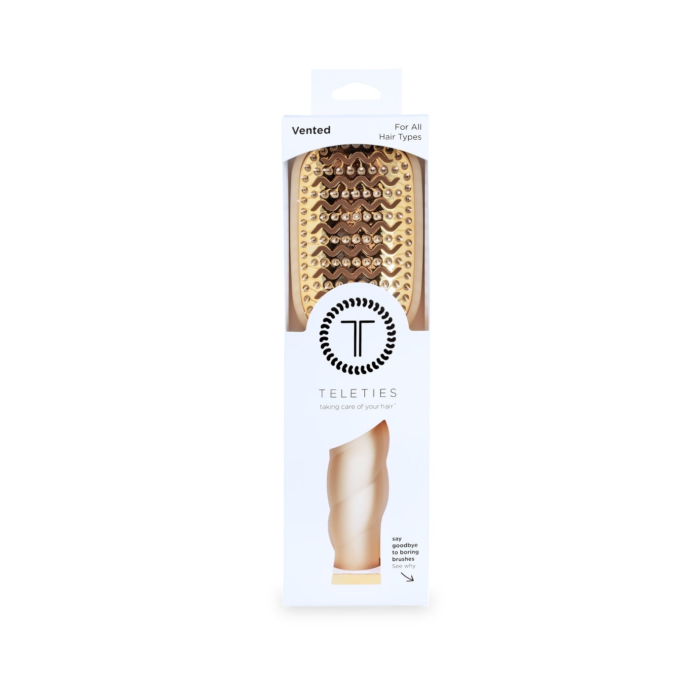 TELETIES - Vented Hair Brush - Tan