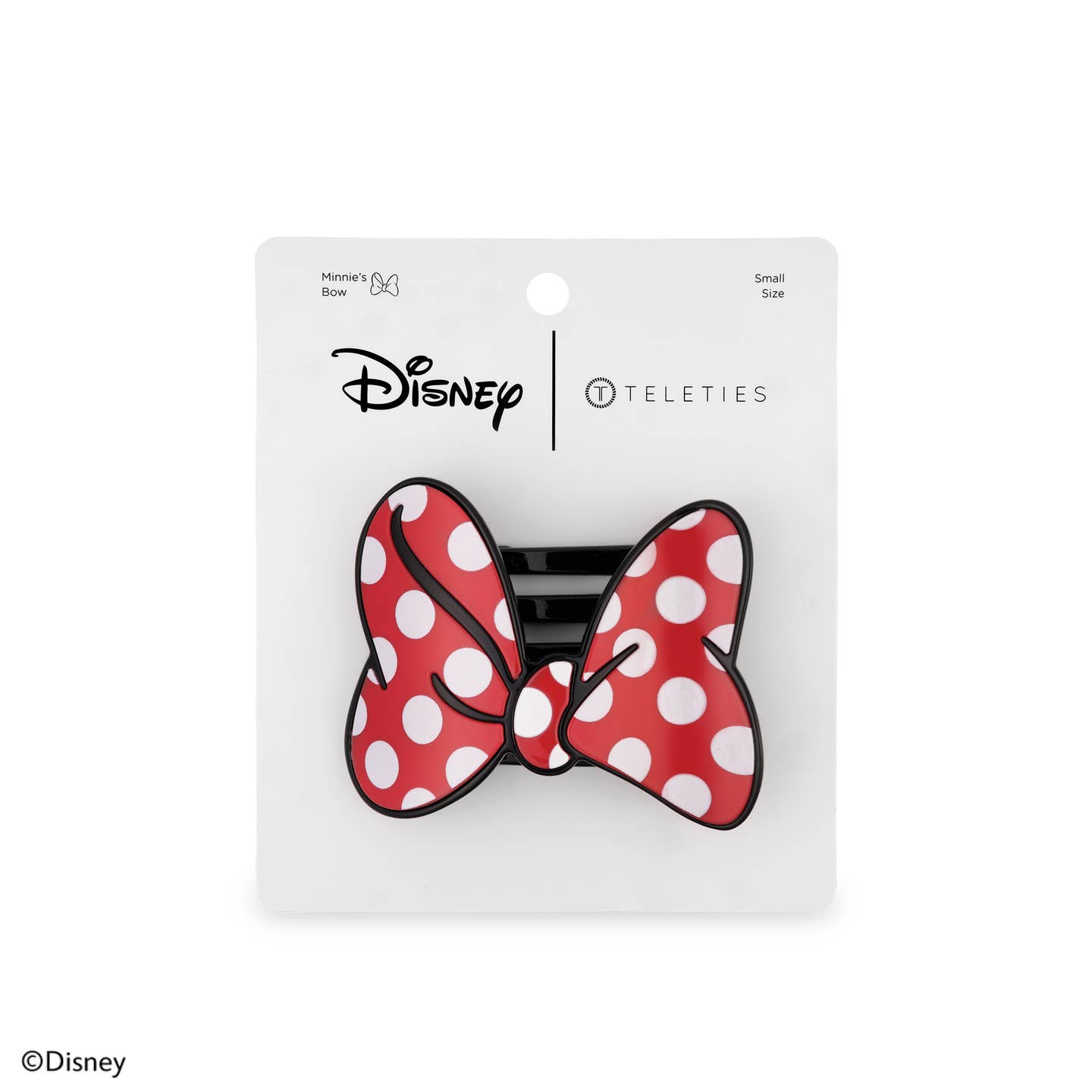 TELETIES - Small Flat Hair Clip - Disney: Minnie's Bow