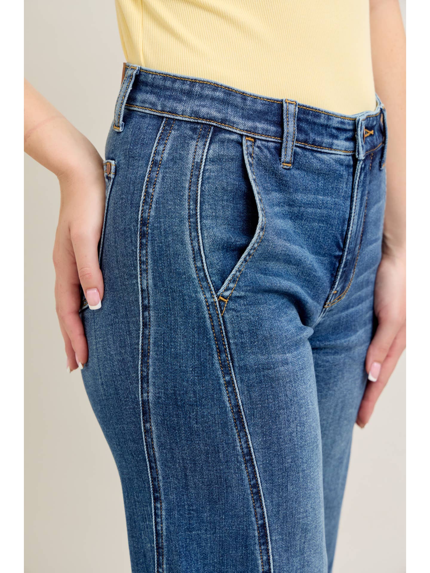 Judy Blue Jeans - High Waisted Trouser Wide Leg