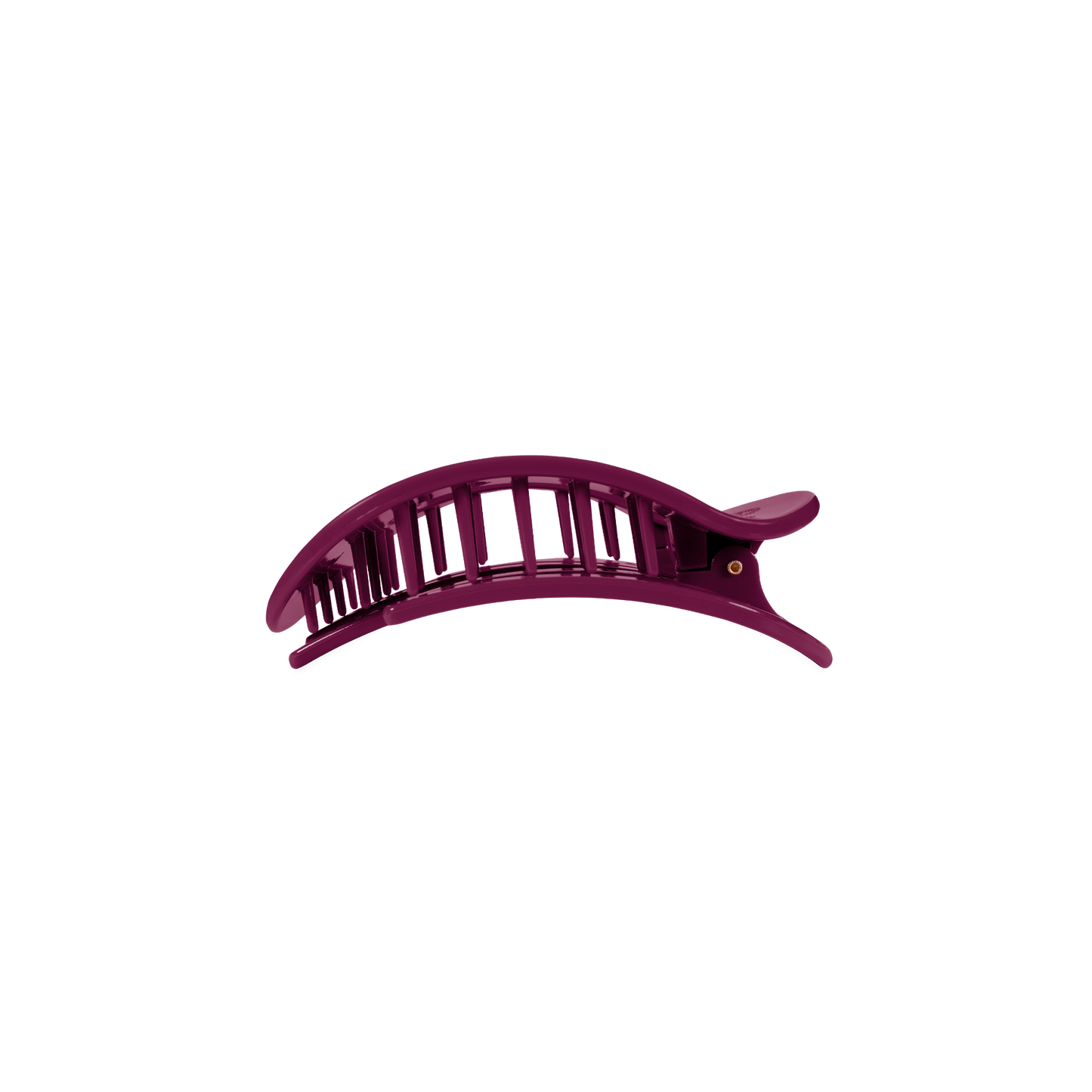 TELETIES - Small Flat Round Hair Clip - Mulberry