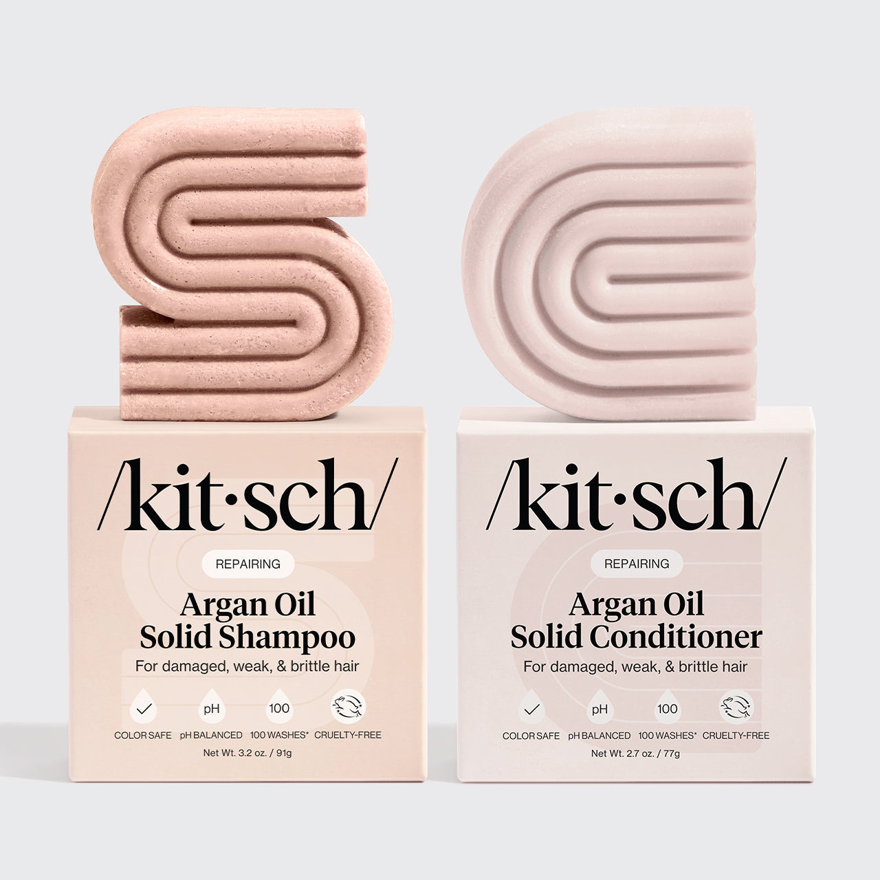 KITSCH - Repairing Argan Oil Shampoo & Conditioner Bar Combo