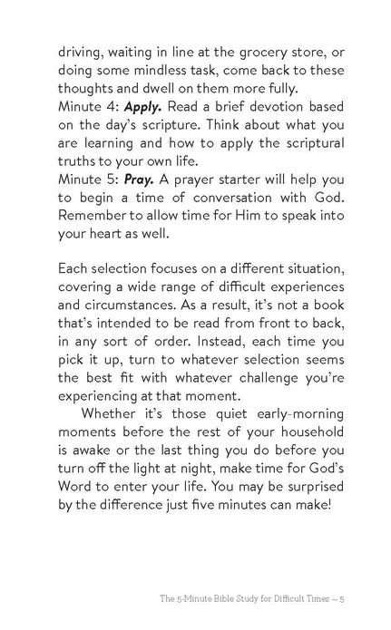 The 5-Minute Bible Study For Difficult Times