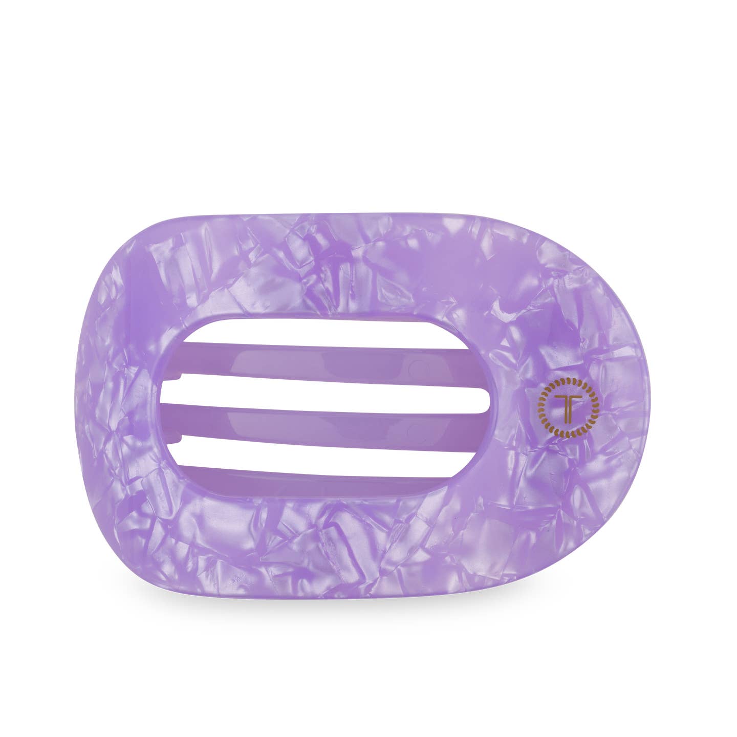 TELETIES - Large Flat Round Hair Clip - Lavender Mist