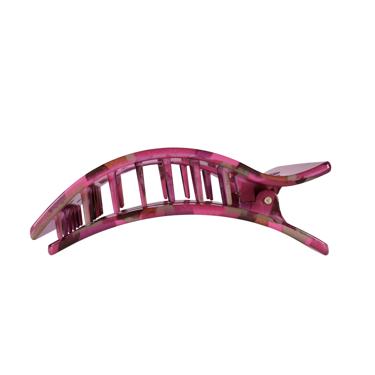 TELETIES - Large Flat Rectangle Hair Clip - Garden Glam