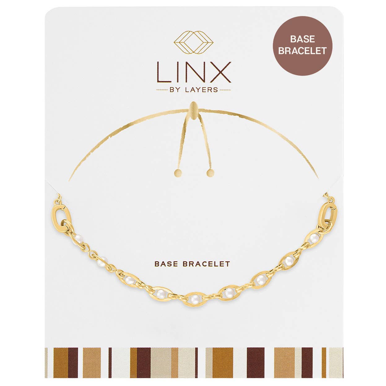 LINX - Base Bracelet - Gold Twisted Pearl