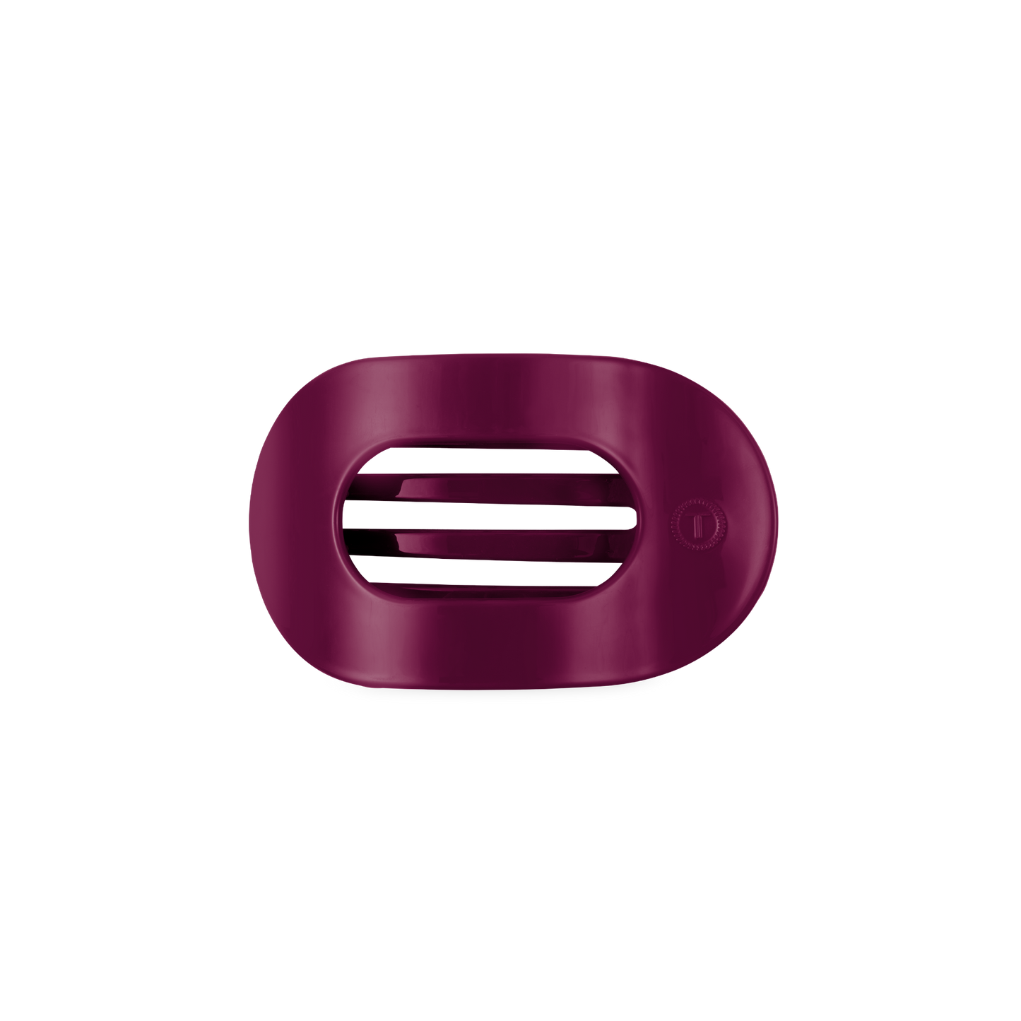 TELETIES - Small Flat Round Hair Clip - Mulberry