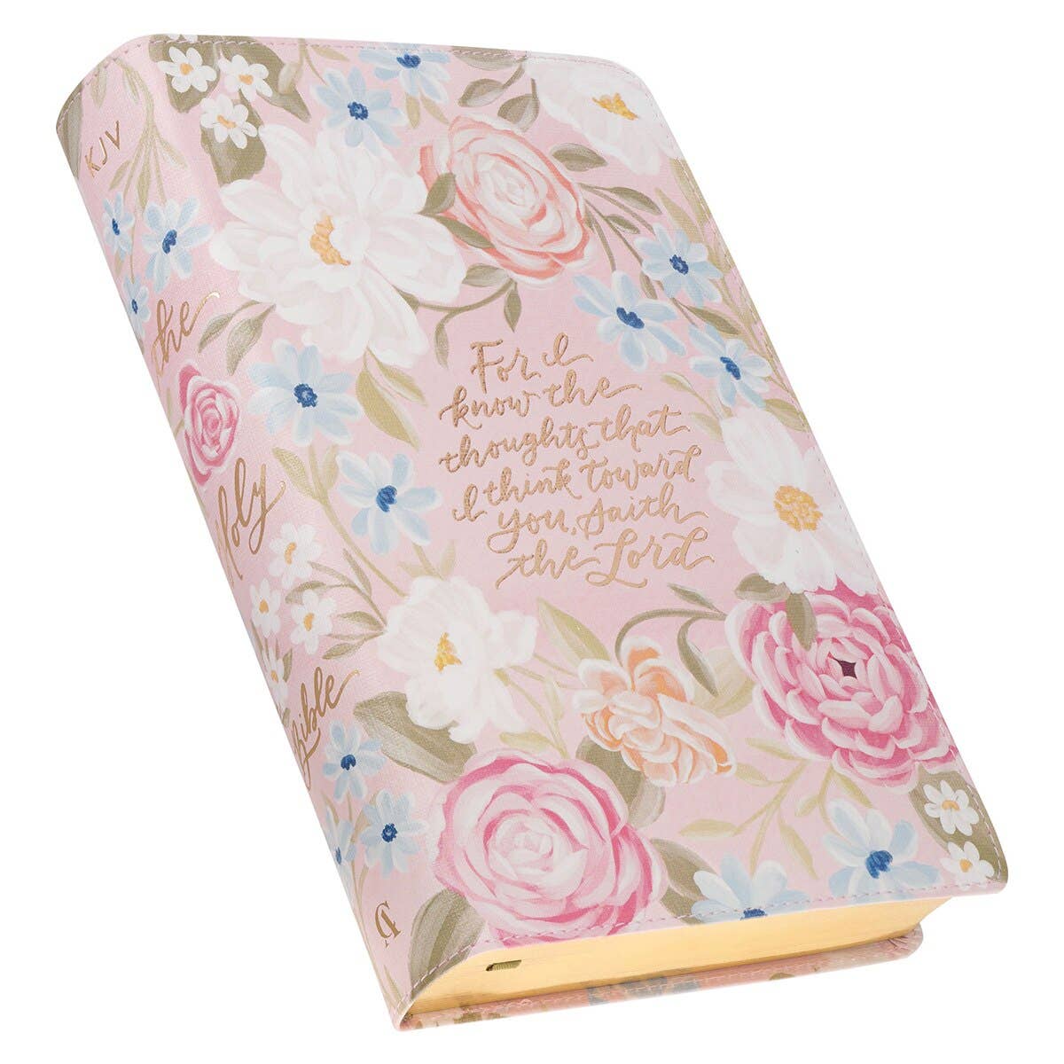 KJV Bible Giant Print Standard-size Faux Leather Floral Print