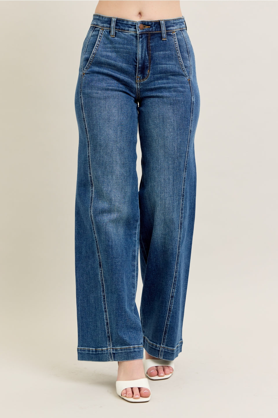 Judy Blue Jeans - High Waisted Trouser Wide Leg
