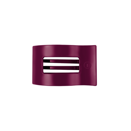 TELETIES - Small Flat Rectangle Hair Clip - Mulberry