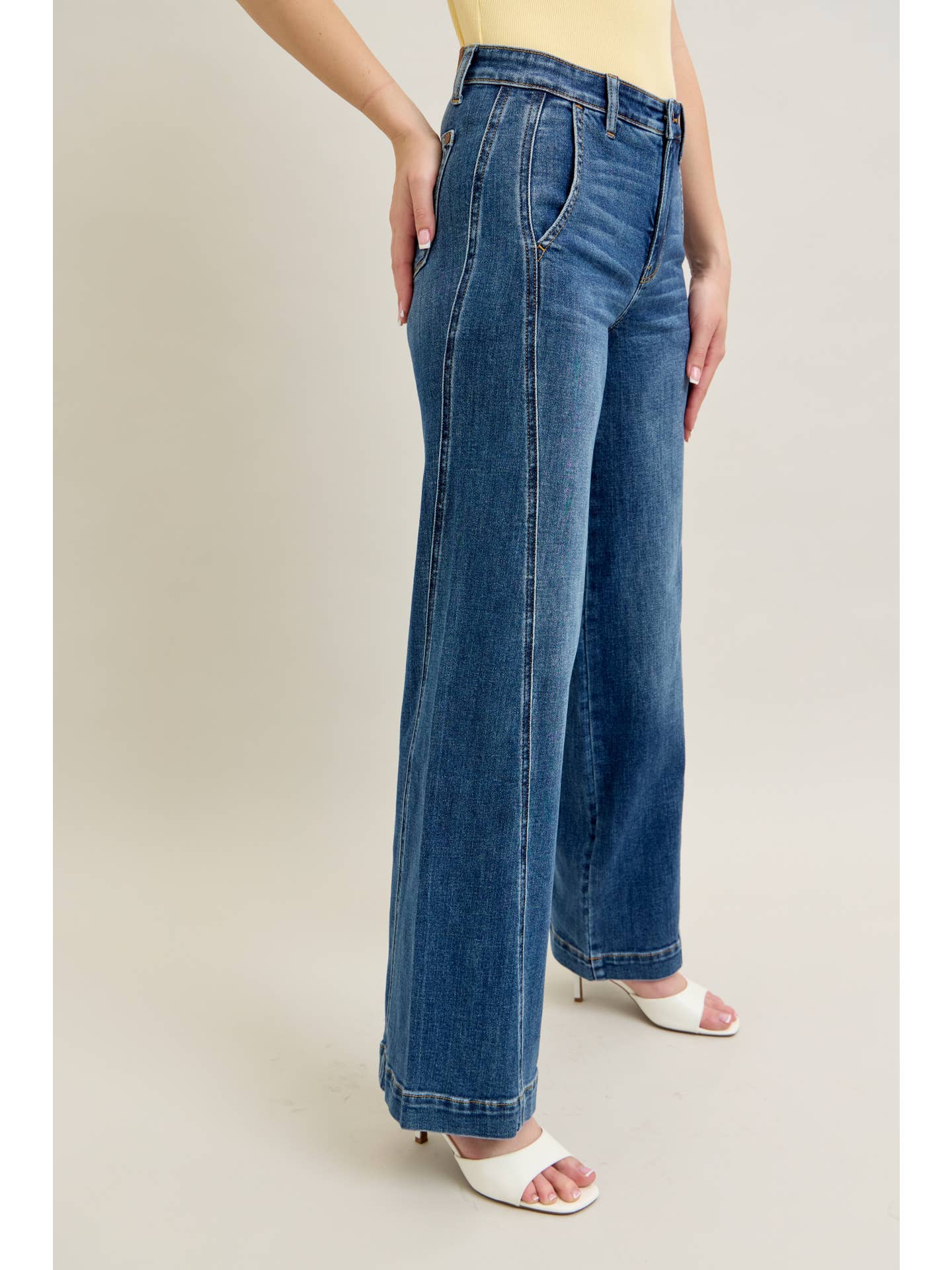Judy Blue Jeans - High Waisted Trouser Wide Leg