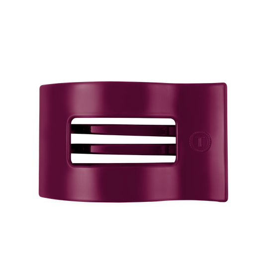 TELETIES - Large Flat Rectangle Hair Clip - Mulberry