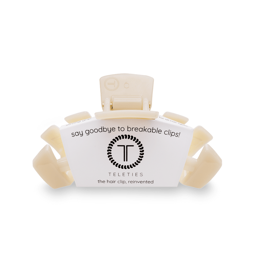 TELETIES - Classic Small Hair Clip - Almond Beige