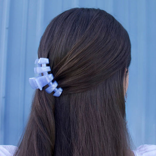 TELETIES - Classic Small Hair Clip - Blue Lagoon