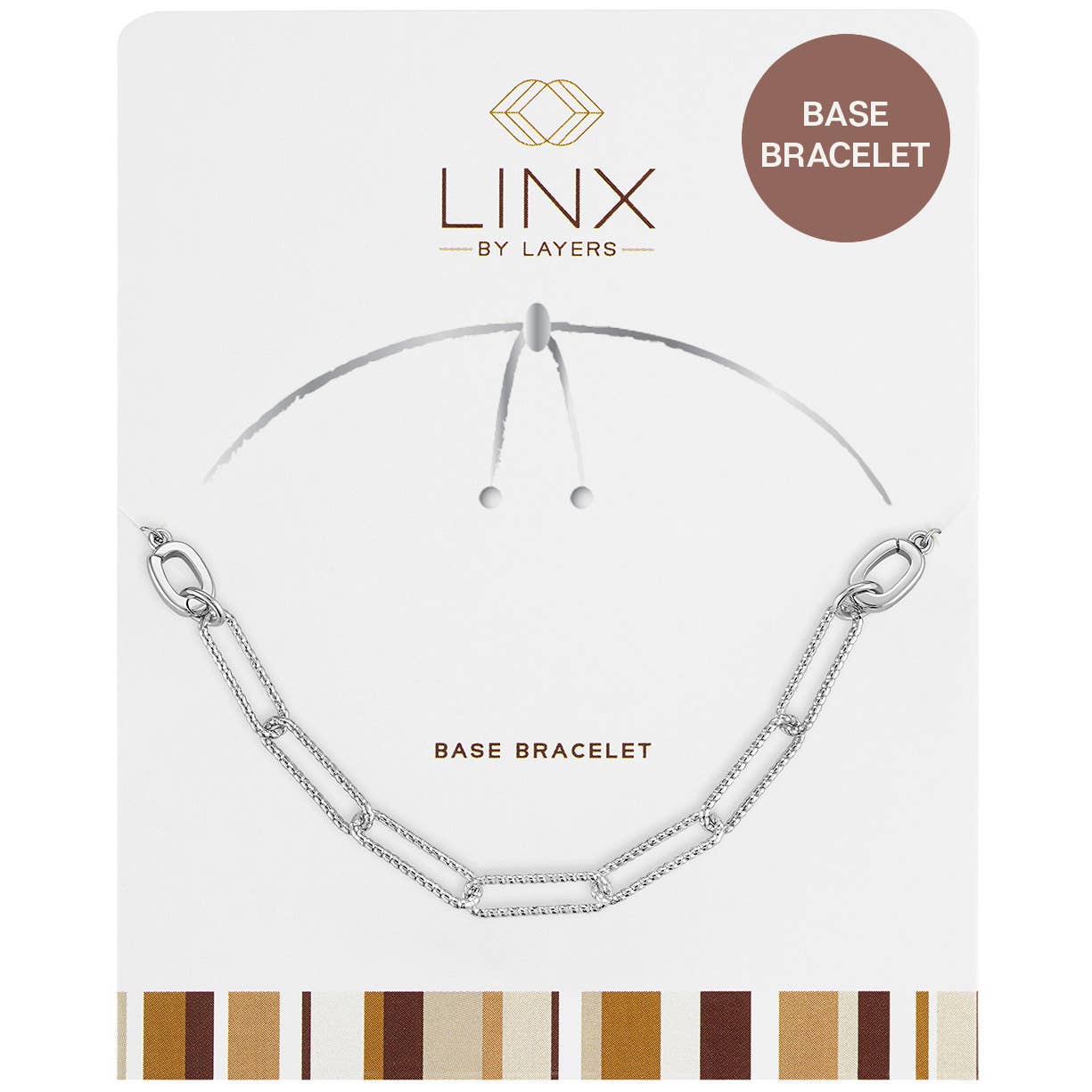 LINX - Base Bracelet - Silver Ribbed Paperclip
