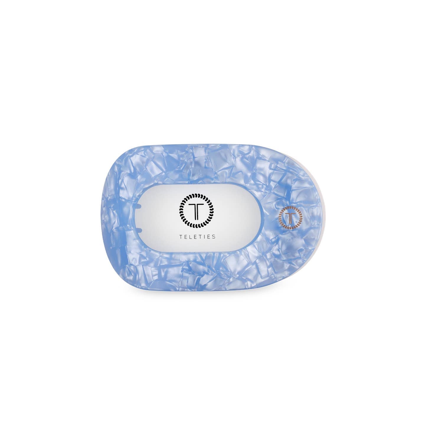 TELETIES - Small Flat Round Clip - Blue Lagoon