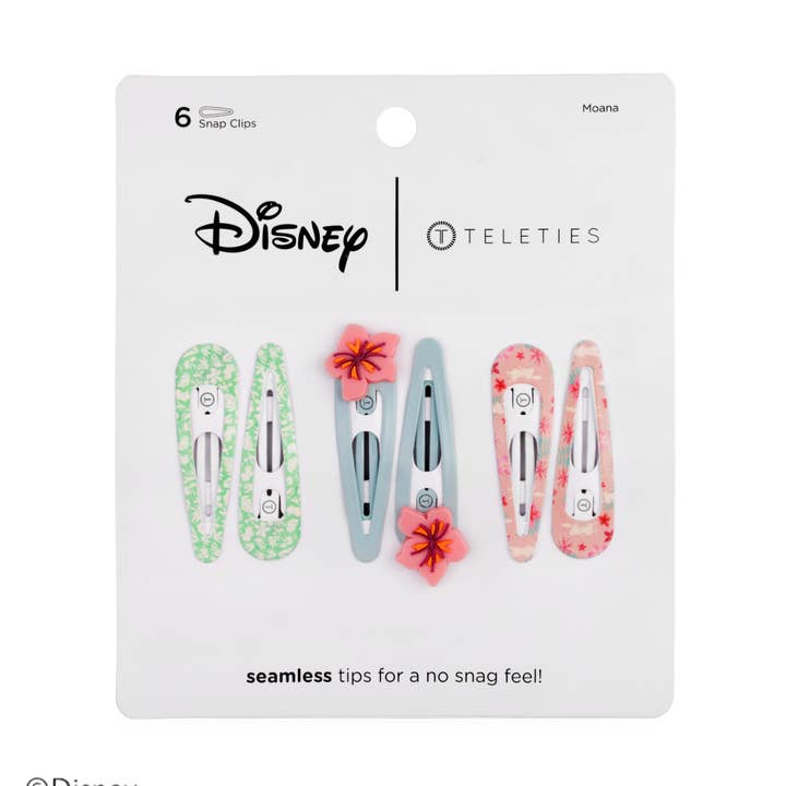 TELETIES - Moana Snap Clips - 6ct.