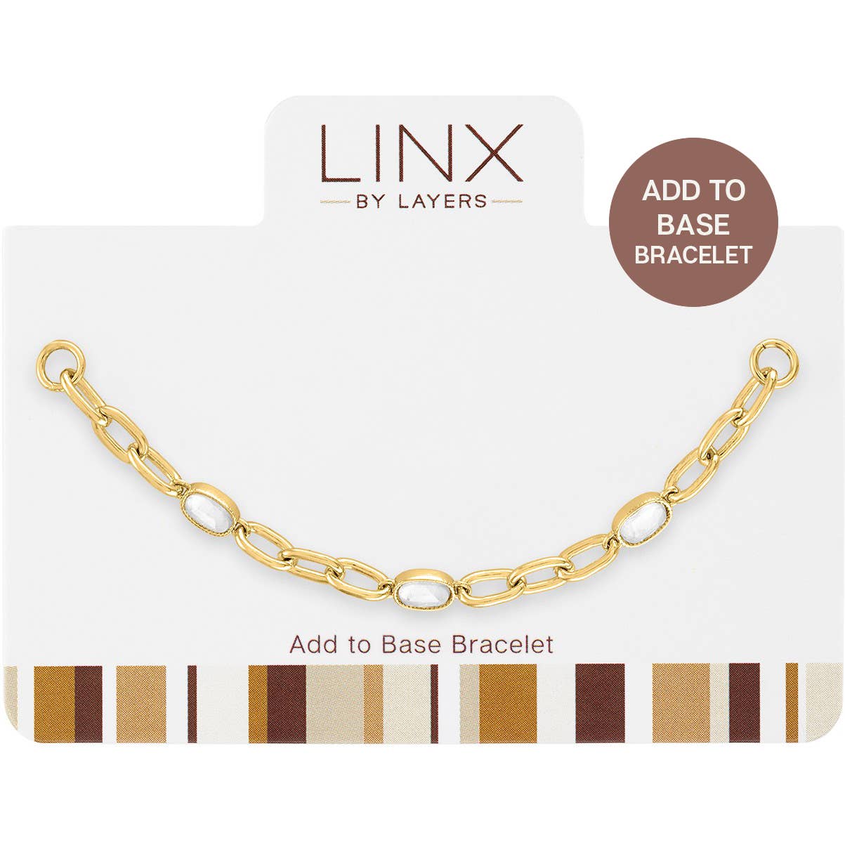 LINX - Add On - Gold White Opal Oval