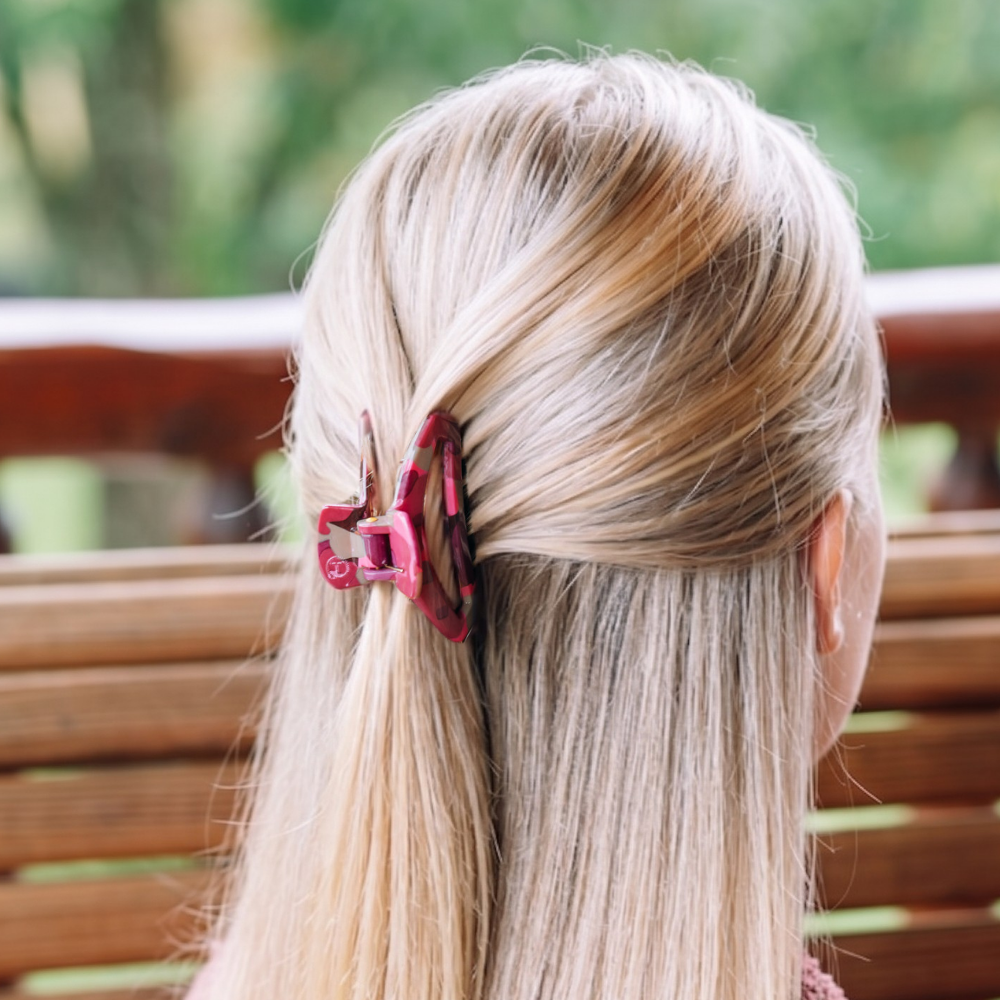 TELETIES - Open Small Hair Clip - Garden Glam