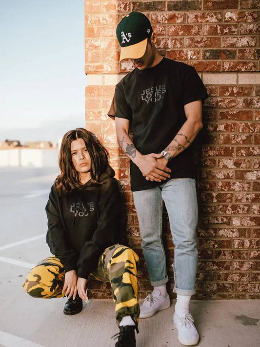 The Jesus Loves You Tee - Black/3D Puff Ink