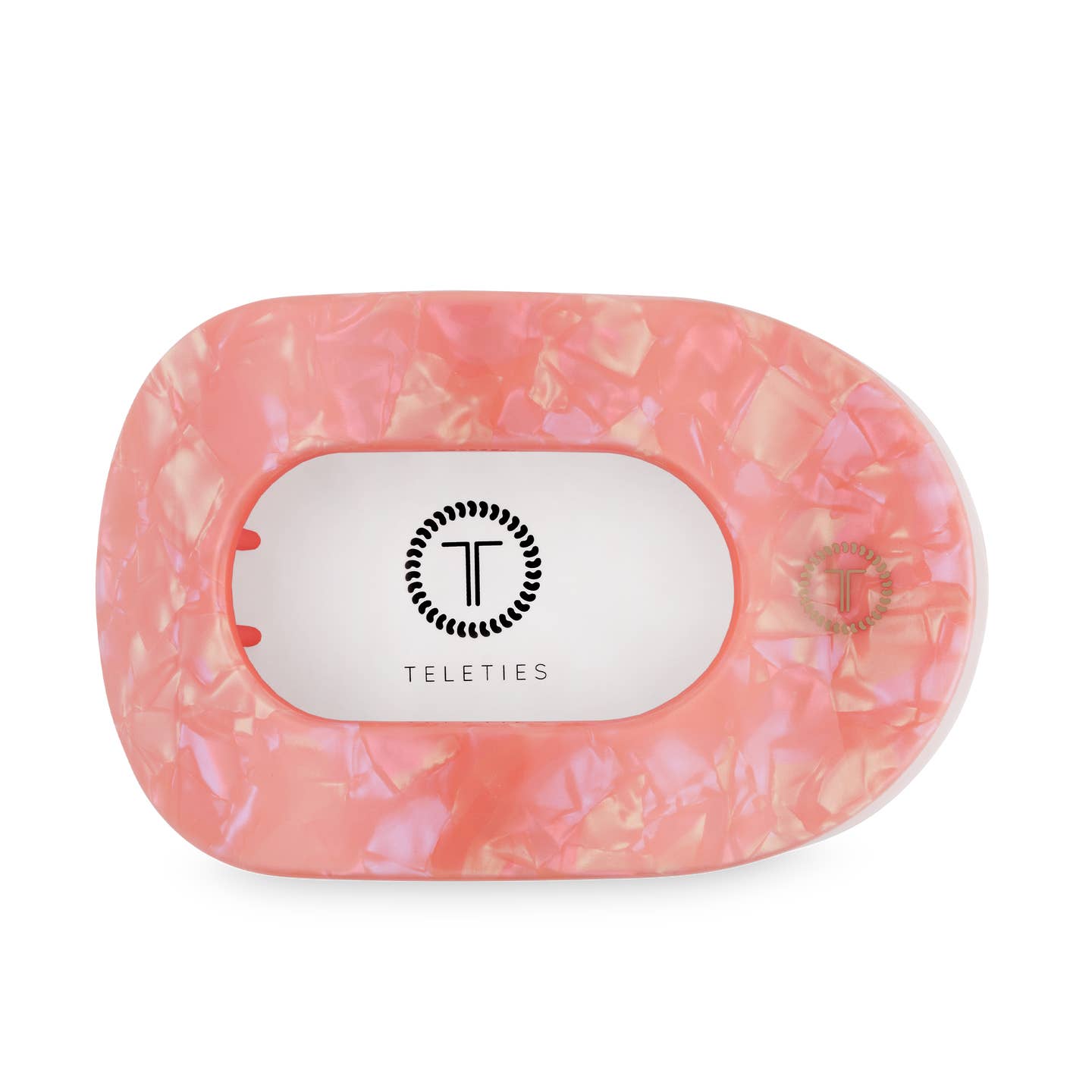 TELETIES - Large Flat Round Hair Clip - Dreamsicle