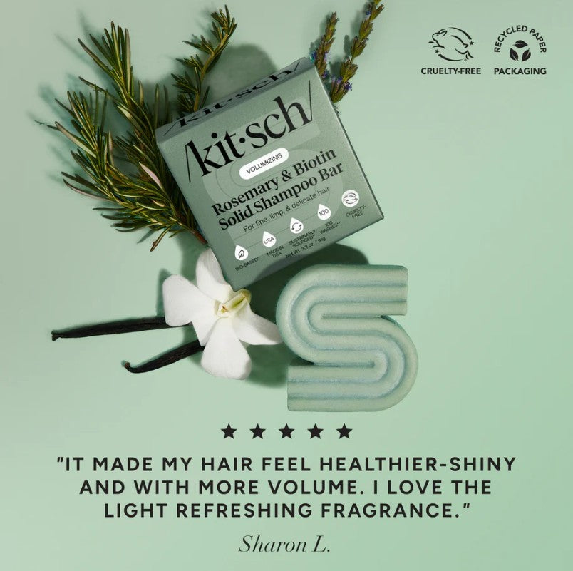 KITSCH - Rosemary & Biotin Volumizing Shampoo & Conditioner Bar Combo