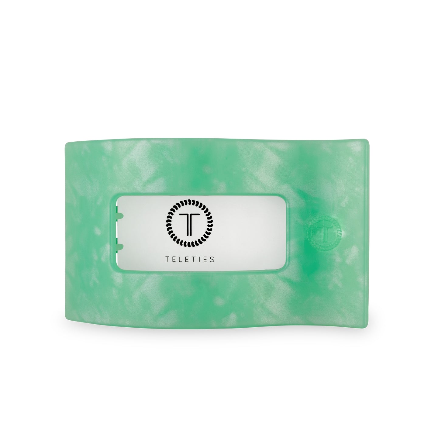 TELETIES - Large Flat Rectangle Hair Clip - Spring Splash