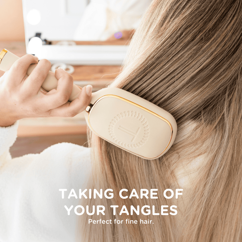 TELETIES - Detangler Hair Brush - Fine Hair – Tan